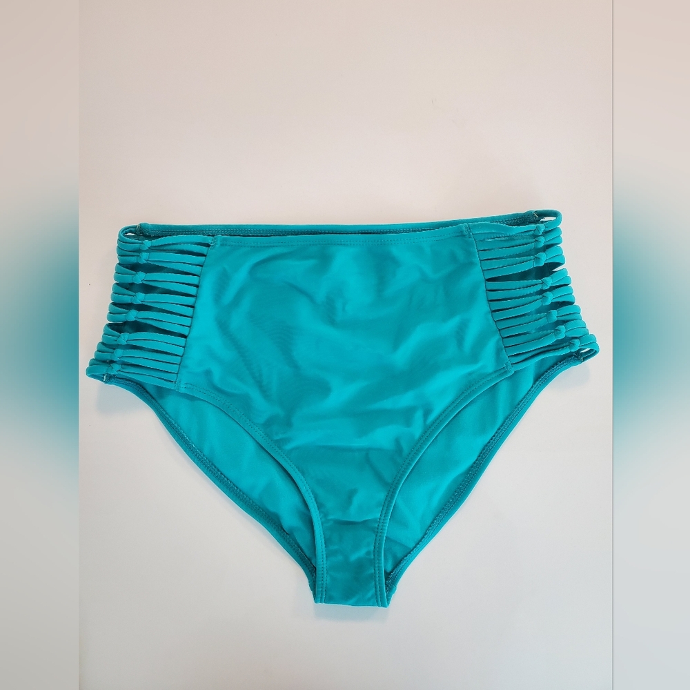 Teal High-Waisted Bikini Bottom